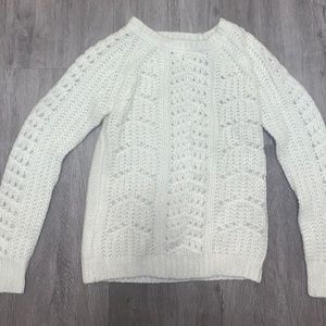 Loft Cream Knit Sweater: SIZE Small